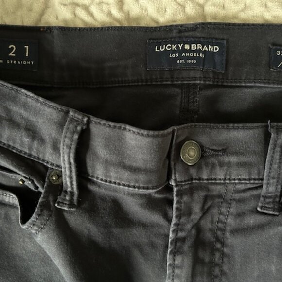 Lucky Brand 121 Slim Straight Stretch Pants Mens Size 32/32 - Dark Blue - Picture 3 of 3
